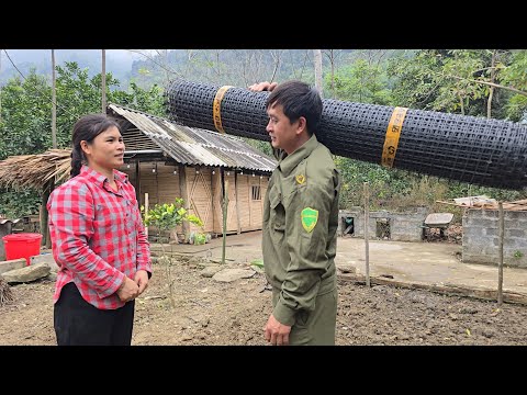 The police officer helped the single mother build her dream home, starting life from zero.