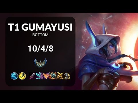 T1 Gumayusi Xayah vs Caitlyn BOTTOM - KR CHALLENGER Patch 13.23