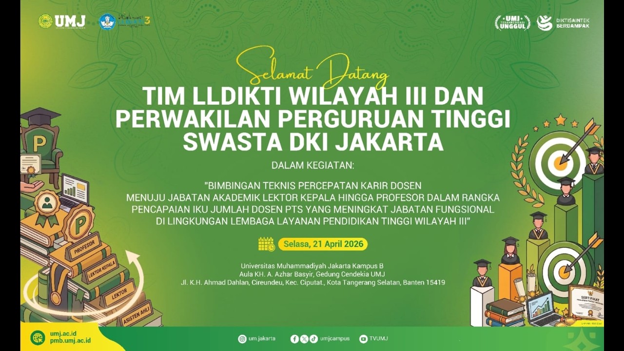 Bimbingan Teknis Percepatan Karir Dosen Menuju Jabatan Akademik Lektor Kepala Hingga Profesor