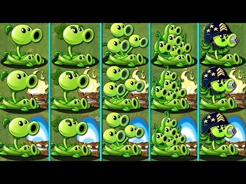 All PEASHOOTER Evolution NOOB - PRO - HACKER version - PvZ 2 Challenge
