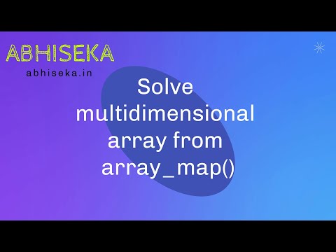 How To Solve Php Multidimensional Array From Array_map