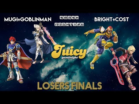 JuicySmashNight #26 - Losers Finals - Mugi+Goblinman v. Bright+Cost