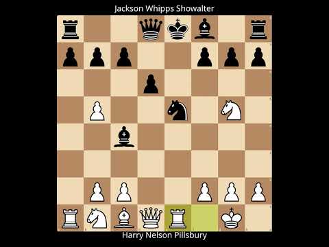 Jackson Whipps Showalter vs Harry Nelson Pillsbury (1900)