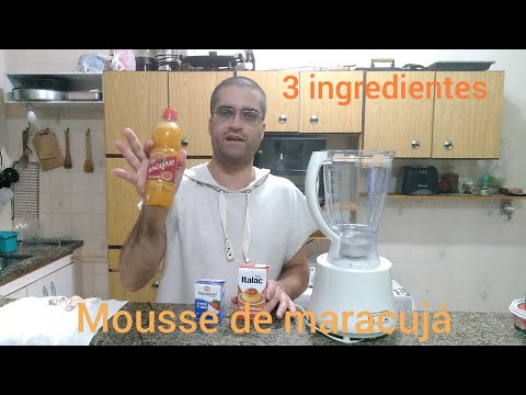 Passion fruit mousse in 10 minutes. Only 3 ingredients...