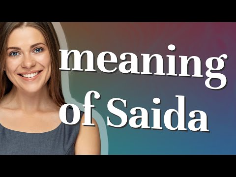 Saida | meaning of Saida