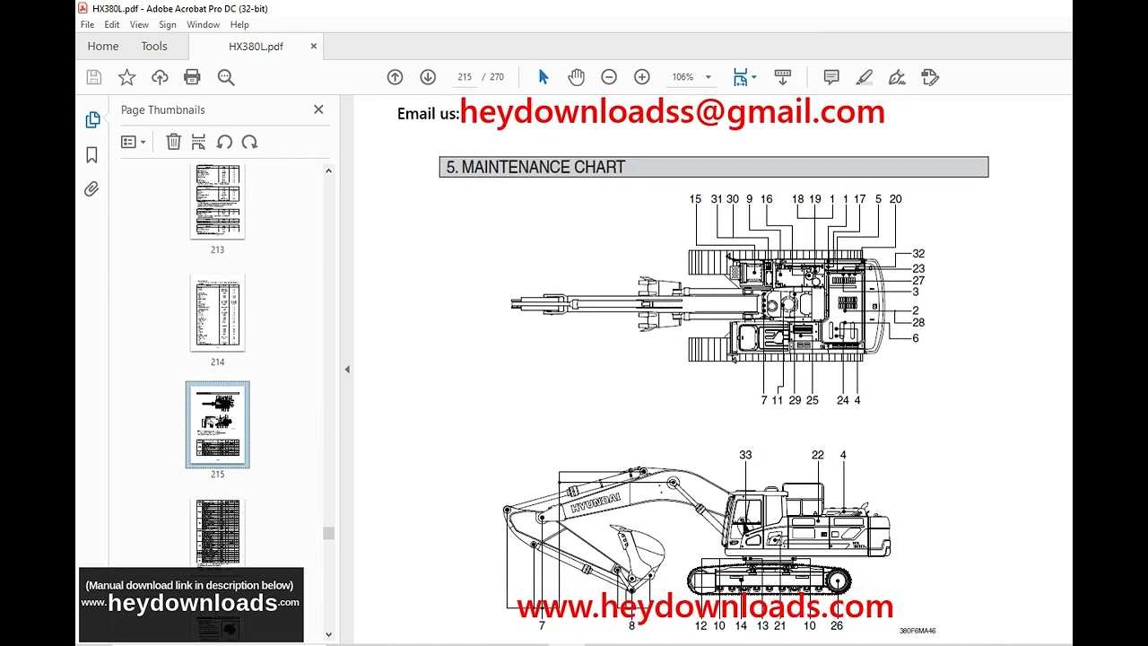 Hyundai HX380L Crawler Excavator Operator's Manual 2023