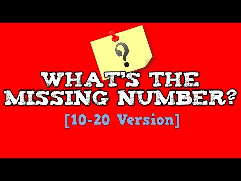 What's the Missing Number? [10-20 Version]      (Can you figure out the MISSING number?)