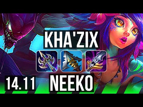 KHA'ZIX vs NEEKO (JGL) | Penta, 19/1/5, Legendary, 600+ games | EUW Master | 14.11