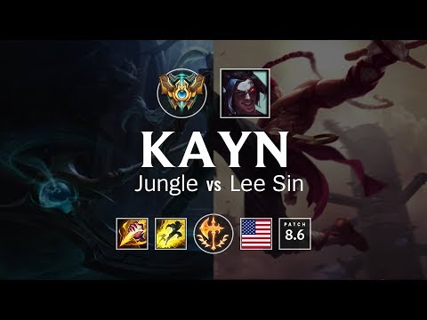 Kayn Jungle vs Lee Sin - NA Challenger Patch 8.6
