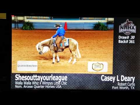 Casey Deary winning futurity run. Dec 2015