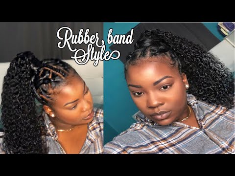 Rubber-Band Method High Curly Ponytail | ON NATURAL...