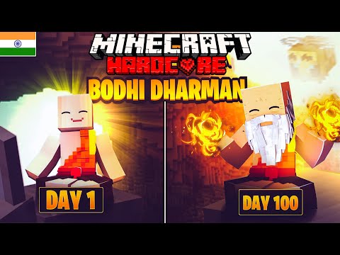 100 Days Surviving as Bodhi Dharman in Hardcore Minecraft