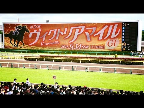 2017.05.14ヴィクトリアマイル(G1)レース直前のターフビジョン＠東京競馬場