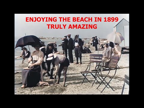 The beach 120 years ago 1900 in full HD