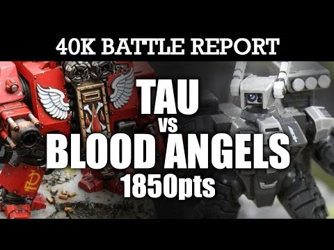 Tau vs Blood Angels Warhammer 40K Battle Report REVENGE OF THE FALLEN! 6th Ed 1850pts | HD Video