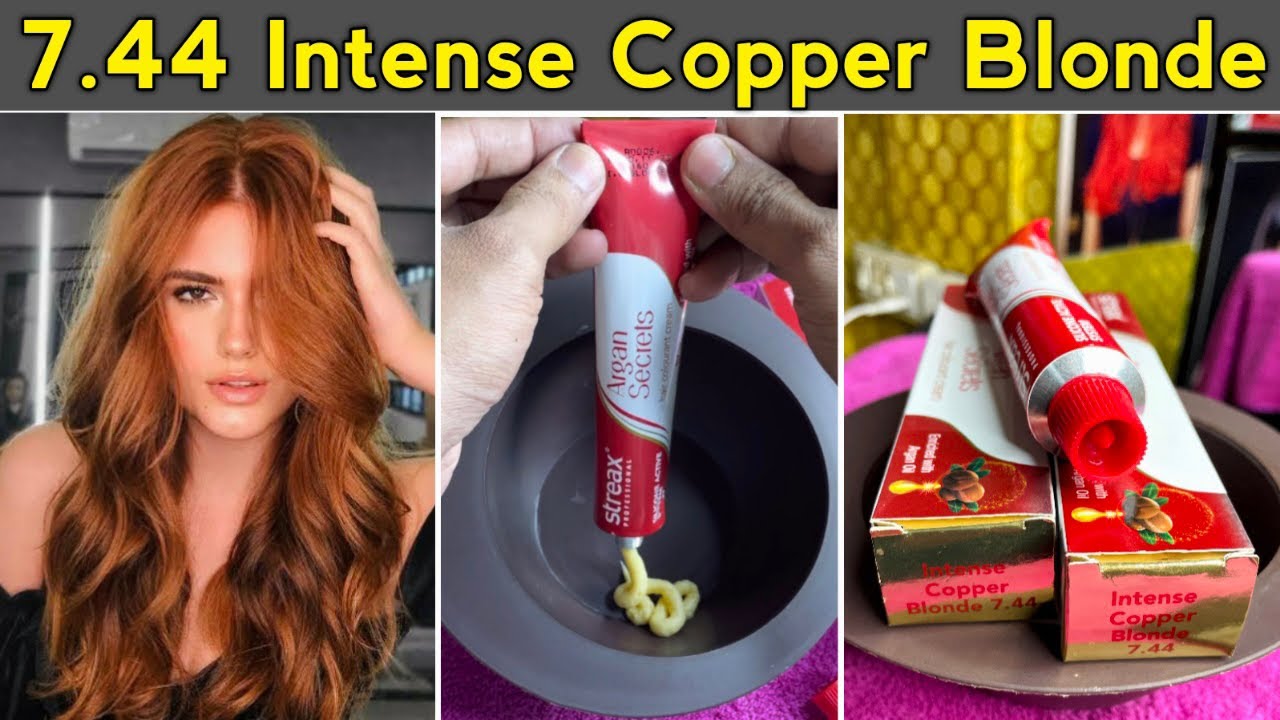 7.44 Intense Copper Blonde hair colour कैसे करें / full Practical in hindi