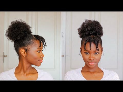 The CUTE  & LAZY Natural Hairstyle for Short 4c Hair. Quick & easy!