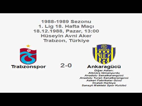 Trabzonspor 2-0 Ankaragücü 18.12.1988 - 1988-1989 Turkish 1st League Matchday 18