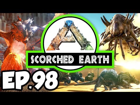 ARK: Scorched Earth Ep.98 - LEVEL ALPHA DINOSAURS VS WYVERNS, DEATHWORMS (Modded Dinosaurs Gameplay)