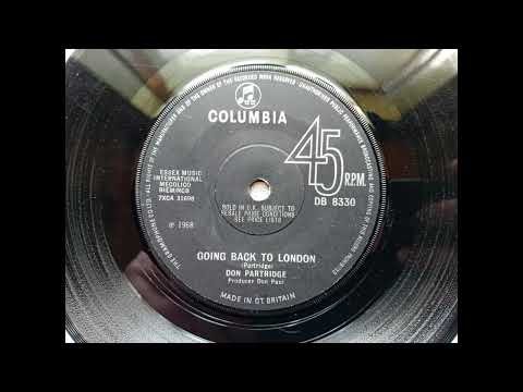 Don Partridge - Going Back To London (1968 Columbia DB 8330 b-side) Vinyl rip