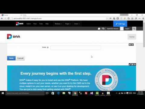 Creating a Module in DNN website