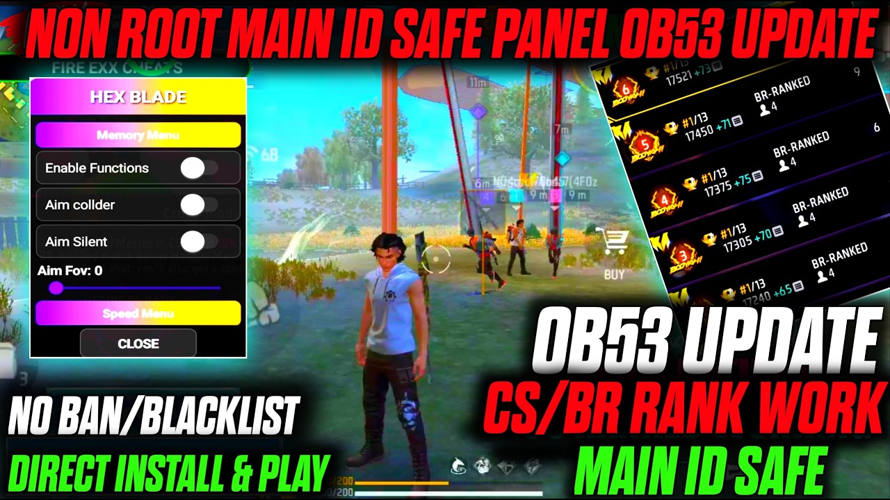 Free Fire Hack ✔️ Unlimited Hp Hack 100% No Ban🔥 Drip Client Non Root Apk Free | FF Panel Hack Ob53