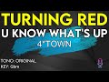 Turning Red (4*TOWN) - U Know What's Up - Karaoke Instrumental