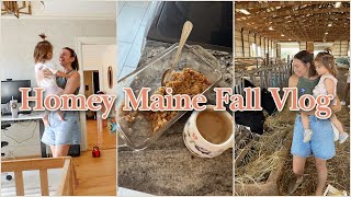 Cozy Fall Weekend in Maine | Thrifting for My Toddler, Farm Day, Apple Crisp Baking, Sunday Reset