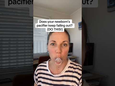 Does your newborn's pacifier keep on falling out? #babysleepteam #babytips #pacifier