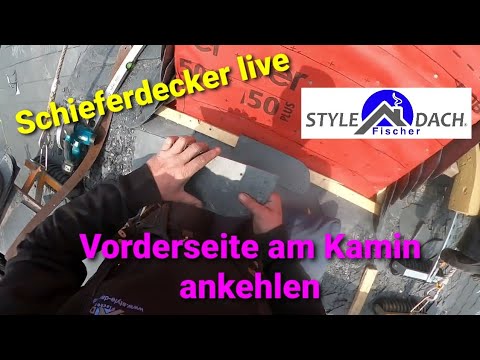 Live vom Schieferdach in Bad Lausick - Kamin Vorderseite ankehlen
