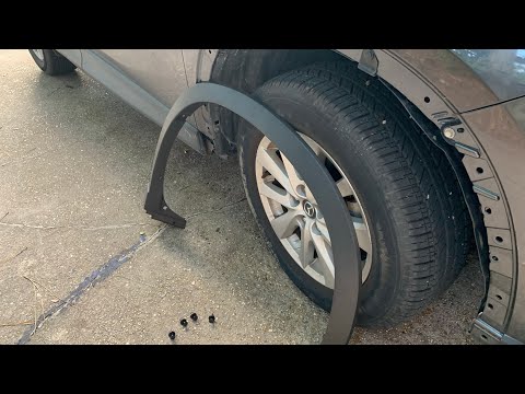 Attaching a fender flare to the front passenger side of a 2016 Mazda CX-5