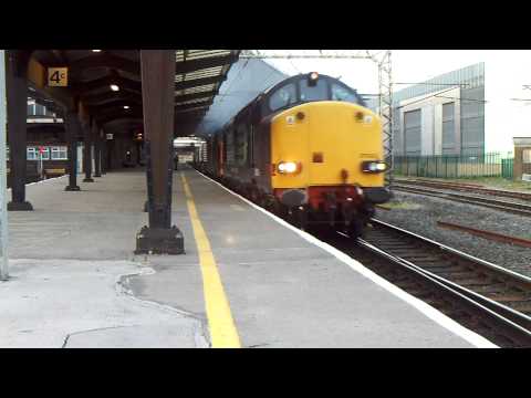 class 37602 and 37603 work 6K73 with 4 FNA nuclear flasks + thrash and 3 tone 20/4/2011