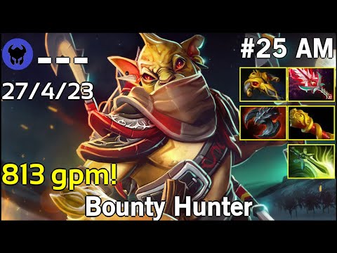 813 gpm! --- plays Bounty Hunter!!! Dota 2 7.21