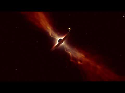 Death by Spaghettification: Artistic Animation of Star Being Tidally Disrupted by a Black Hole
