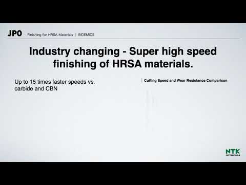 BIDEMICS JP0 Grade - Machining Heat Resistant Super Alloys