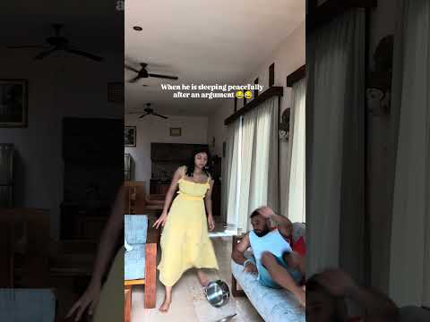 When he sleeps peacefully after an argument 😭 | Funny Couple Reel