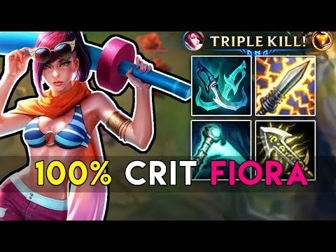 100% CRIT ON FIORA IS ACTUALLY SO BROKEN! 1 SHOT ENEMY TEAM WITH THIS CRIT BUILD! (LoL Best Moments)
