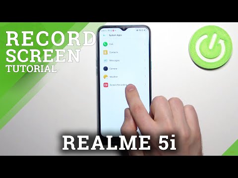 How to Switch On/Off Front Camera in Screen Recorder of Realme 5i - Mange Front Camera Recording