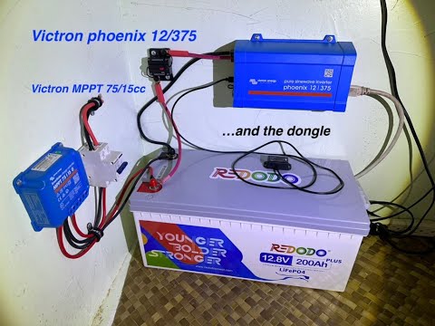 200 watt solar system install /Victron inverter/charge controller and Dongle/ REDODO 200Ah LiFePO4