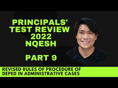 NQESH PRINCIPALS' TEST REVIEW PART 9 DO No. 49 s. 2006 DepEd Revised Procedure on Admin Cases