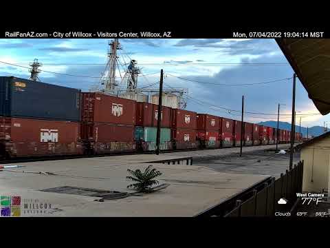 RailFanAZ - Willcox City Hall/Visitors Center, Willcox, AZ | UP Lordsburg Sub, MP 1074 - West