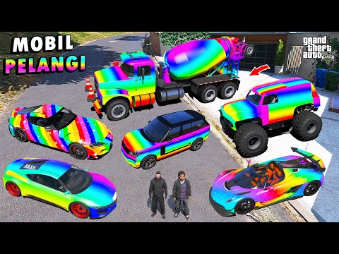 GILA !! Aku Berhasil Koleksi SEMUA MOBIL PELANGI TERLANGKA di GTA 5 !!!