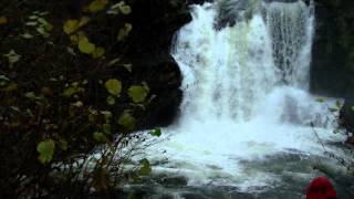 preview picture of video 'Falls of Falloch 30ft waterfall kayaked by Elliott Davidson'