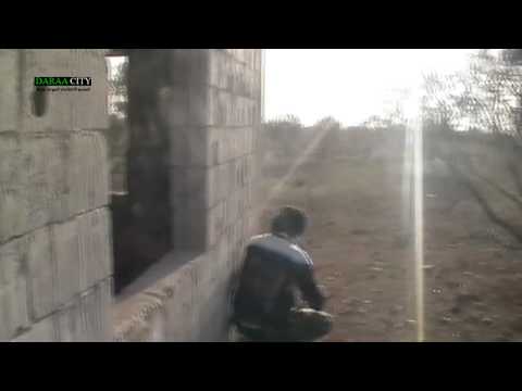 استهداف تحركات عناصر  قوات النظام في حاجز الزراعي و الصوامع في ريف درعا بواسطة قناصة من قبل لواء مغاوير سهل حوران