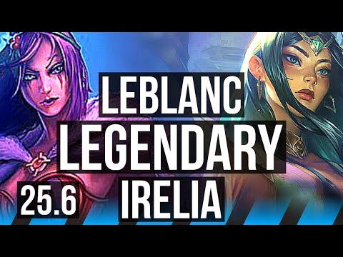 LEBLANC vs IRELIA (MID) | 16/0/8, Legendary | KR Master | 25.6