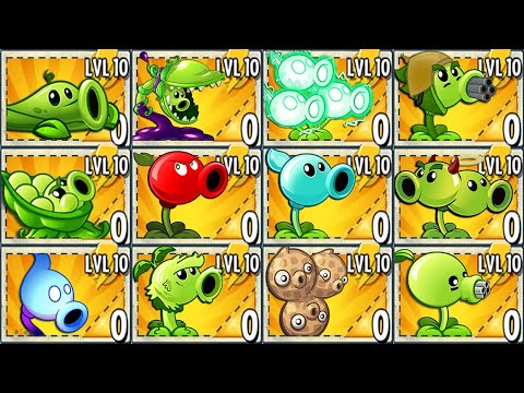 All Pea Plants Power-Up! in Plants vs Zombies 2 (PVZ2 Version 8.8.1)