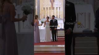 When you have no idea what’s going on during your wedding ceremony😭 #shorts #wedding #couple