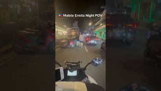 🇵🇭 NightRide POV in MalateErmita District #urbanride  #scooterpov #nightlife