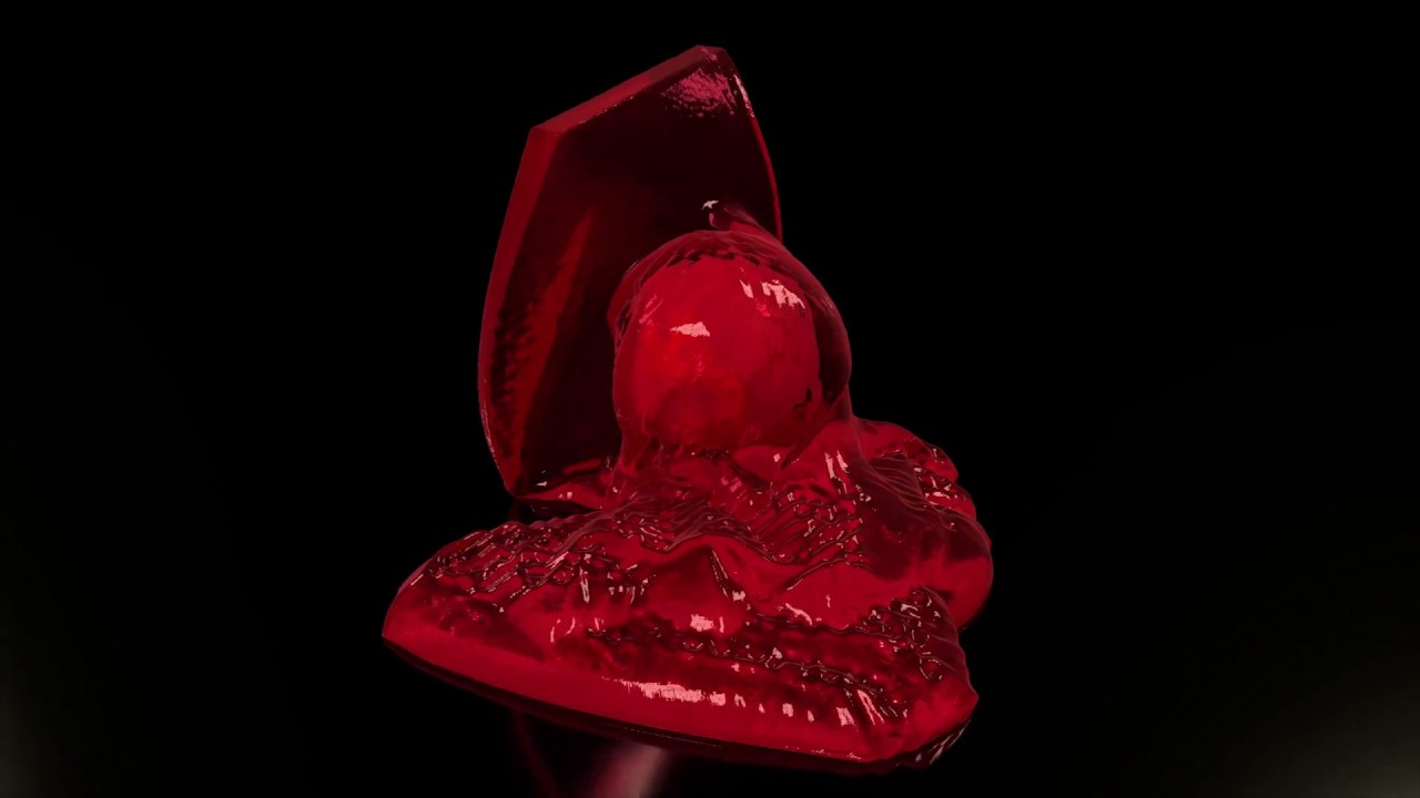 Blender fluid simulation (jelly). Animation #6