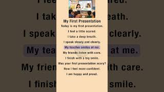 My First Presentation | Easy English Story